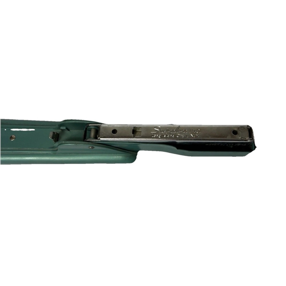 Vintage Swingline #27 Stapler Teal Green USA Art Deco Retro Works MCM - Picture 5 of 5